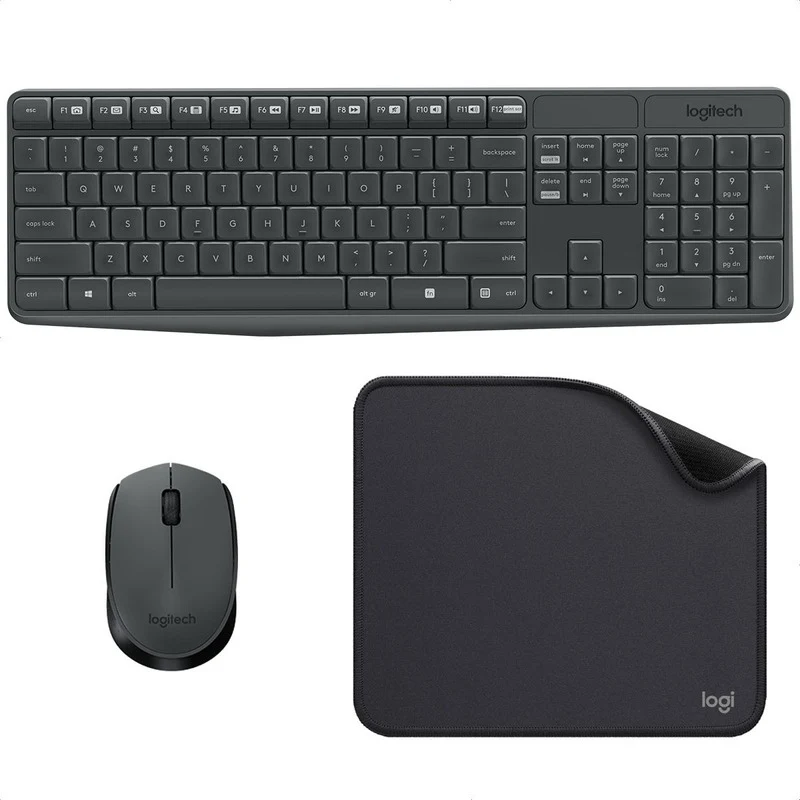 Combo Inalámbrico Logitech MK235 Teclado Multimedia y Mouse Ambidiestro