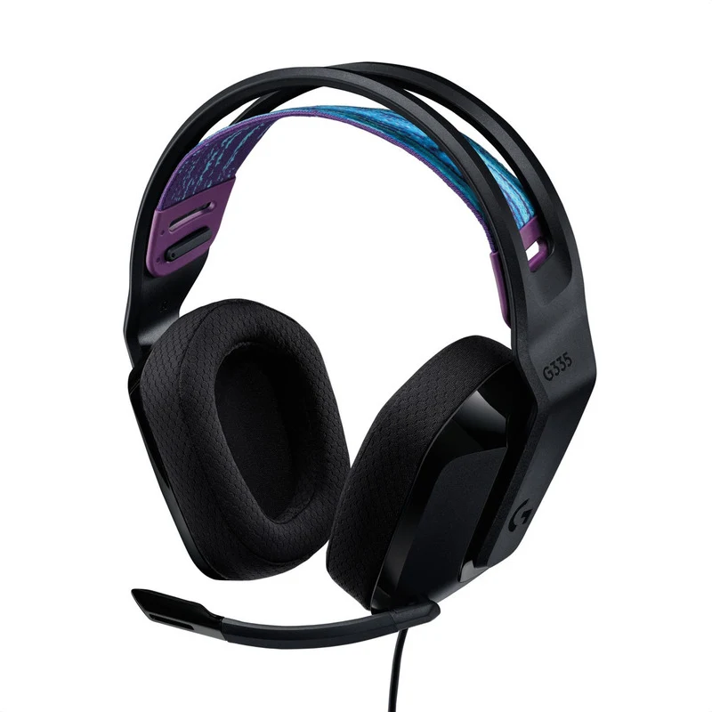 Auriculares Gamer Logitech G335 con Cable y Micrófono para PC, Xbox, Playstation - Negro