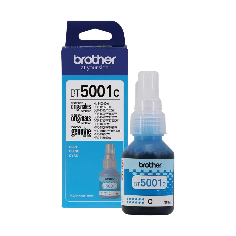 Tinta Brother BT5001C Azul ciánico Original