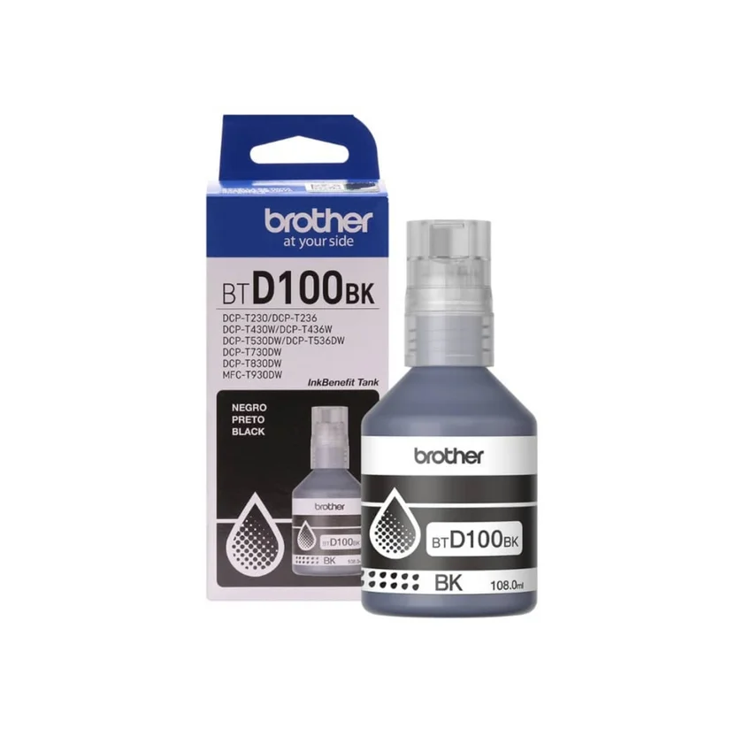 Tinta Original Brother Btd100bk Negra 108ml 7500 hojas