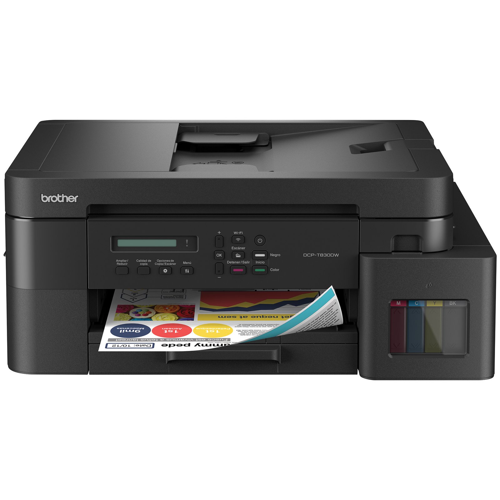 Impresora 3 en 1 de inyección de tinta a color Brother DCP-T830DW