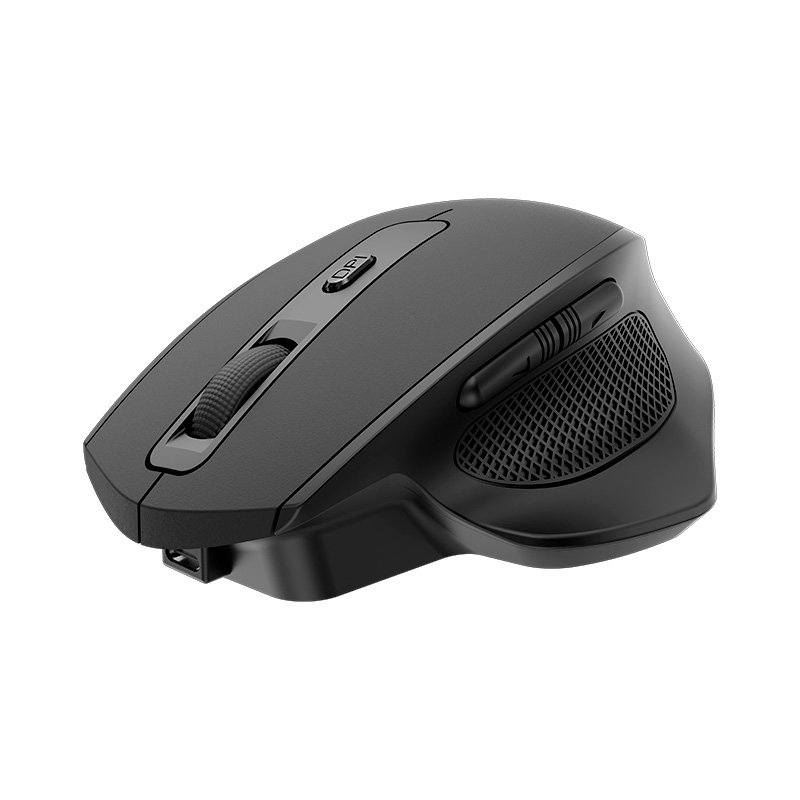 Mouse de 6 botones inalámbrico, ultra-ergonómico y recargable
